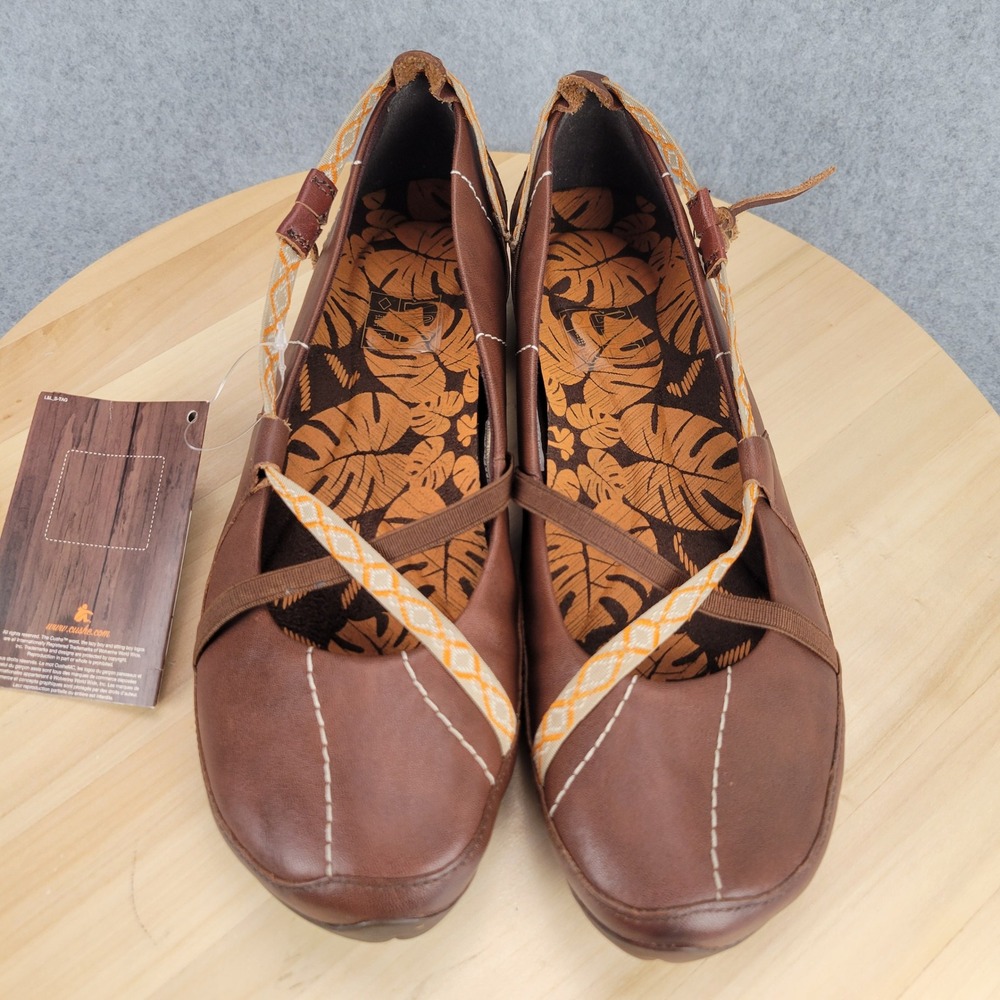 Cushe Kukui Leather Ballet Flats Womens 9 Brown Mary Jane UW00756 Boho Slip On - Picture 4 of 9